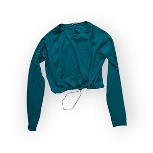 Gymshark Training Long Sleeve Crop Top, Small, Teal